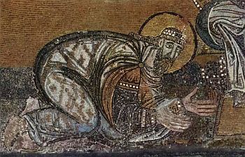 Мозаика с изображением императора Льва VI перед Христом над главным входом в собор св. Софии