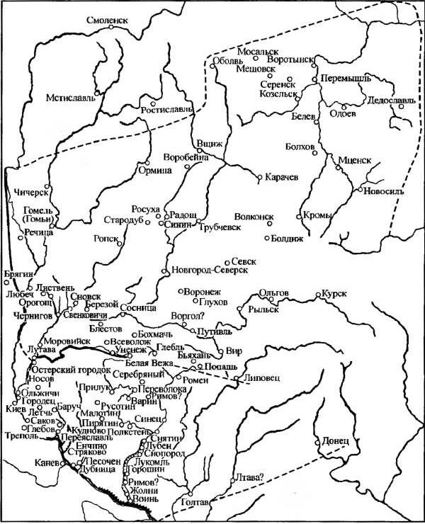 Рис. I. Чериигово-Северское и Переяславльское княжества в XI—XIII вв